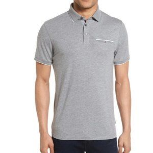 Ted Baker LondonMen's Gray Derry Modern Slim Fit Polo - Large (Ted Baker Size 4)